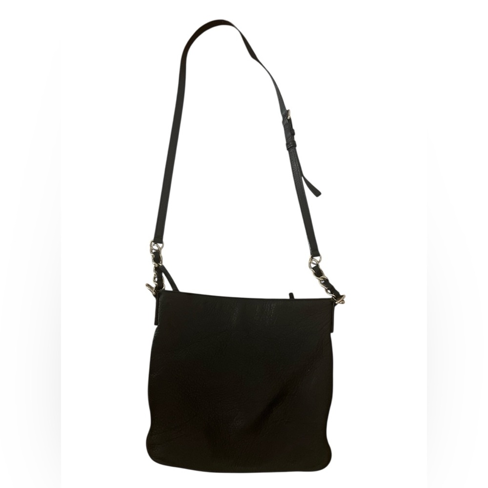 Kate Spade Womens Black Soft Pebble Leather Zip Crossbody Messenger Bag Handbag - Picture 2 of 14